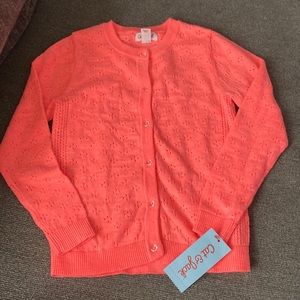Cat and Jack coral cardigan NWT size 5T